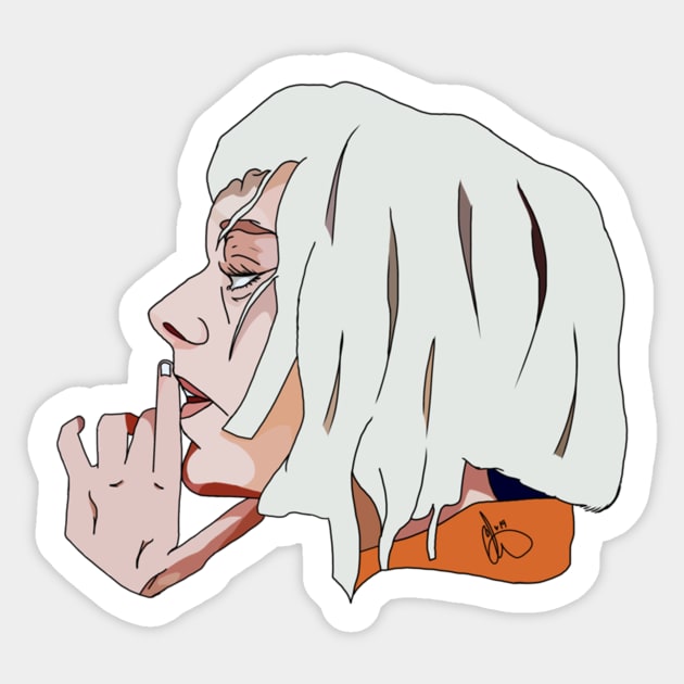 Warrior — Aurora Aksnes Art Classic Sticker by Plantspree